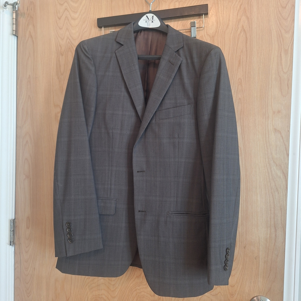TALLIA Charcoal Plaid Blazer